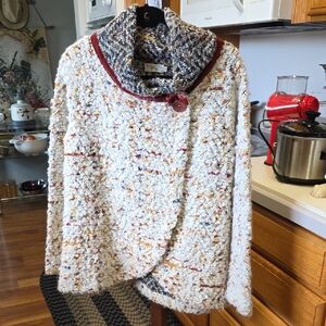 Made In Italy Sweater in Cream and Rich Tones Size L